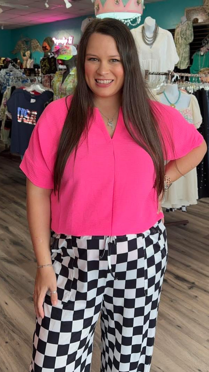 Basic V Neck Blouse
