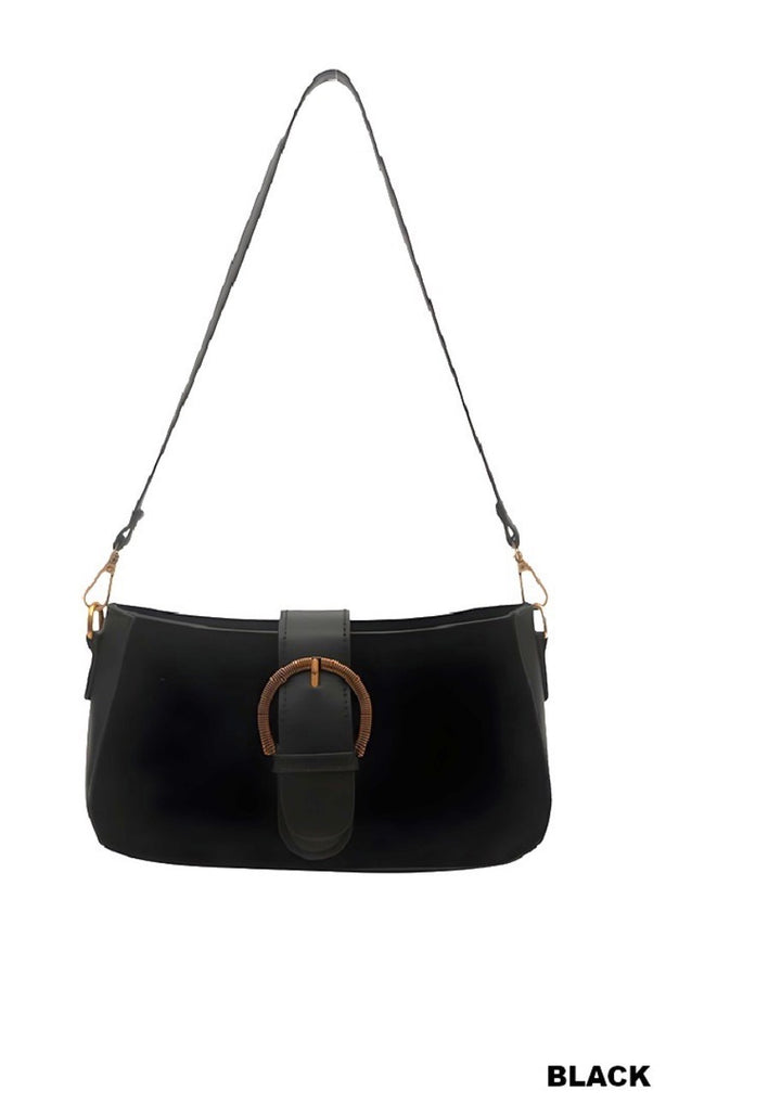 Faux Suede buckle Bag