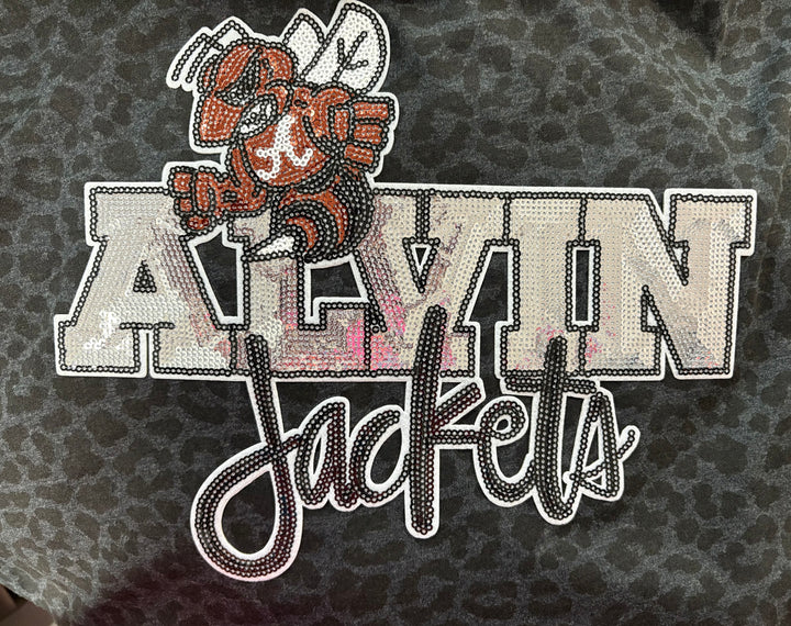 Sequin Jackets Leopard Tee