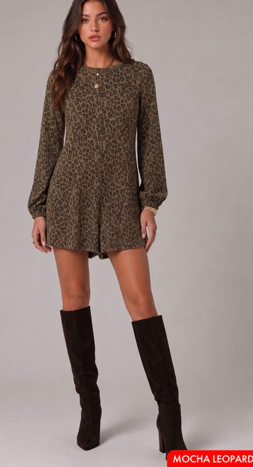 Marsha’s Leopard Romper