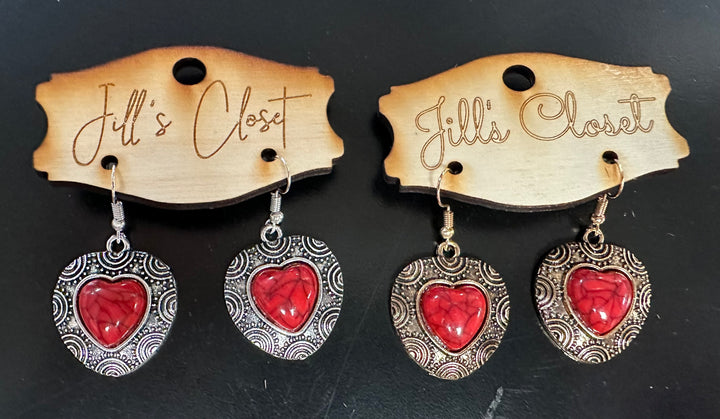 Southwest style Red Earrings