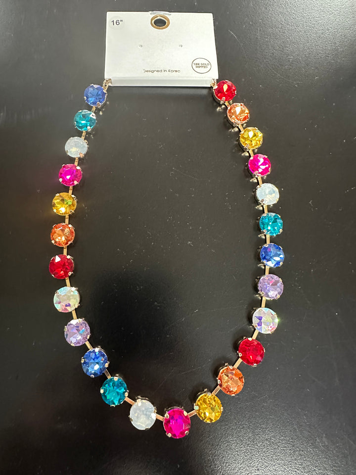 Multicolored Crystal Necklace