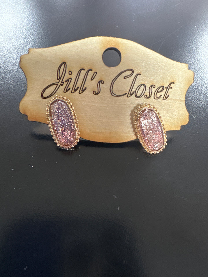 Glitter Stud Earrings