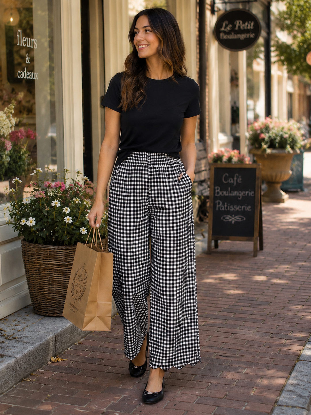 June’s Scolloped Hem Pants