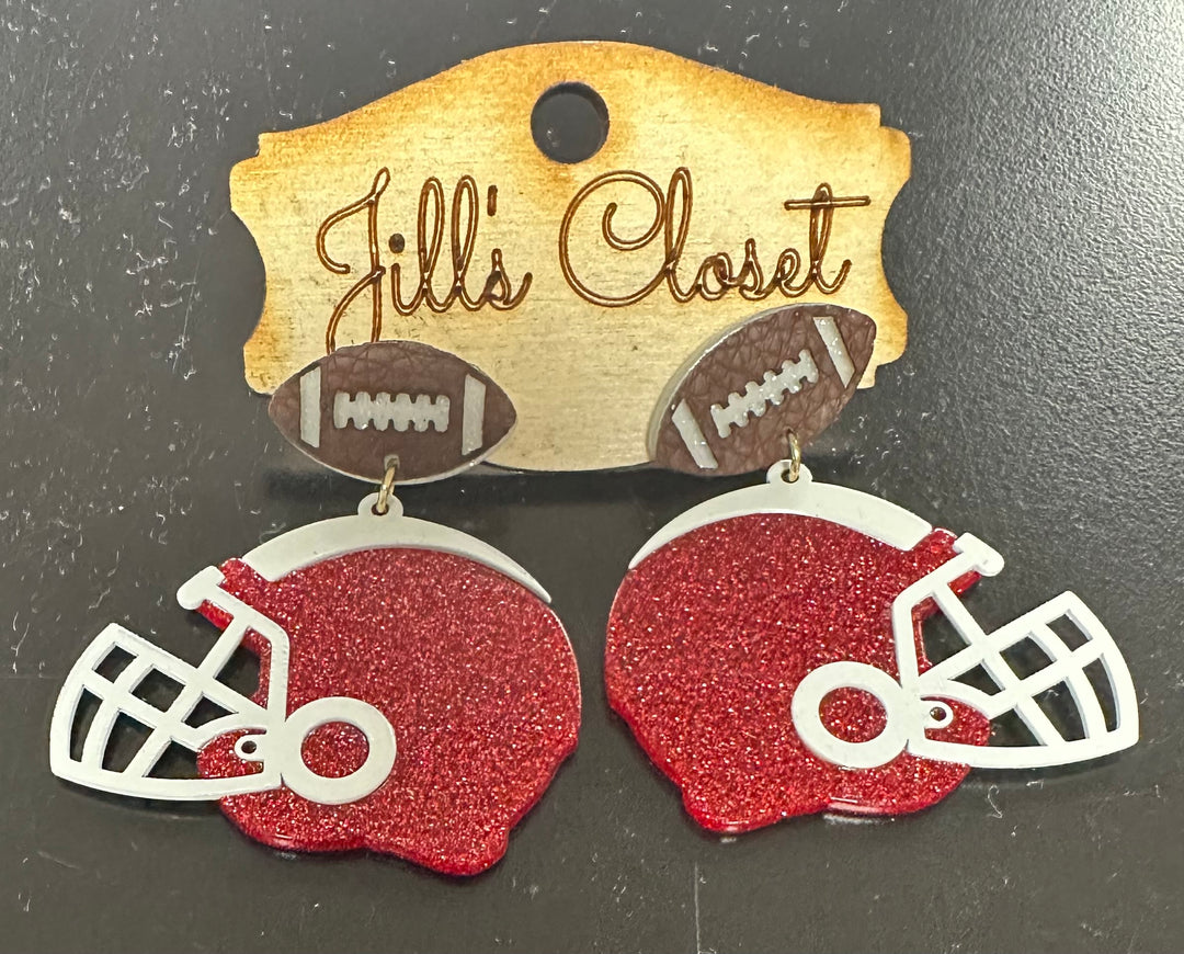 Football Helmet Stud Earrings