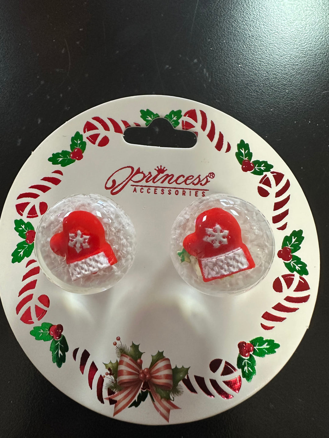 Snow globe Christmas Earrings