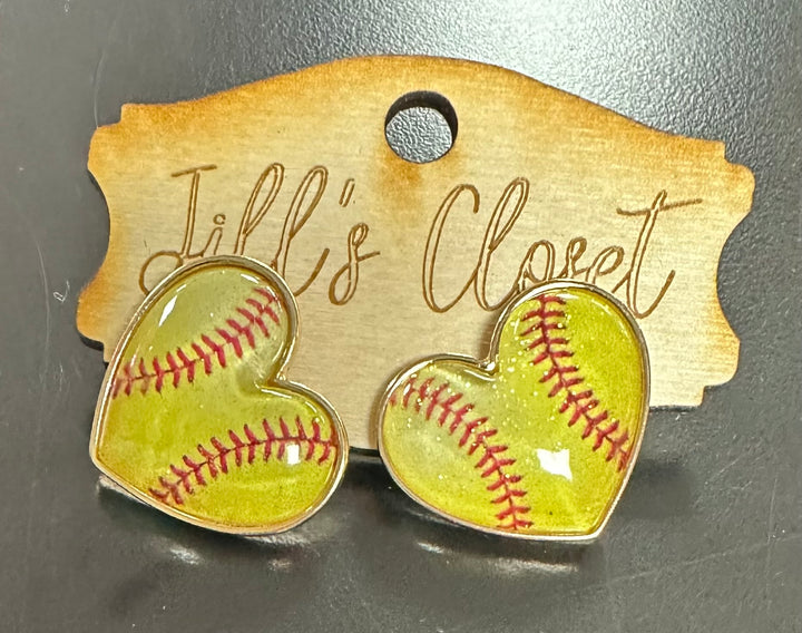 Sports Hearts Stud Earrings
