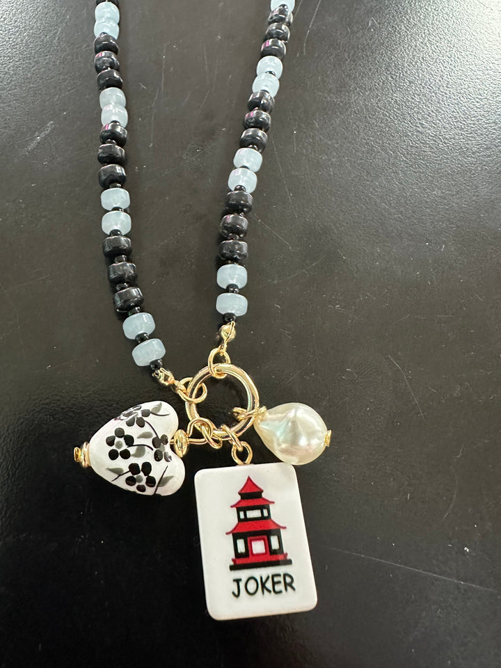 Mahjong Tile Charm Necklace