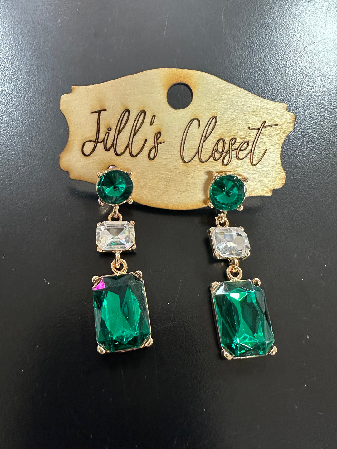 Triple Bling Stud Earrings
