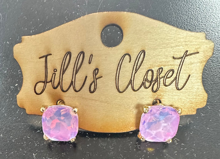 Faceted Stud Earrings