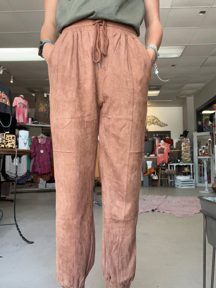 Cozy camel joggers