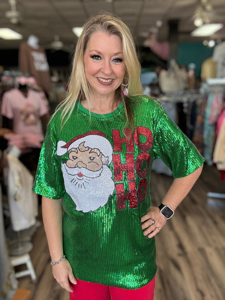 HoHoHo sequin Top