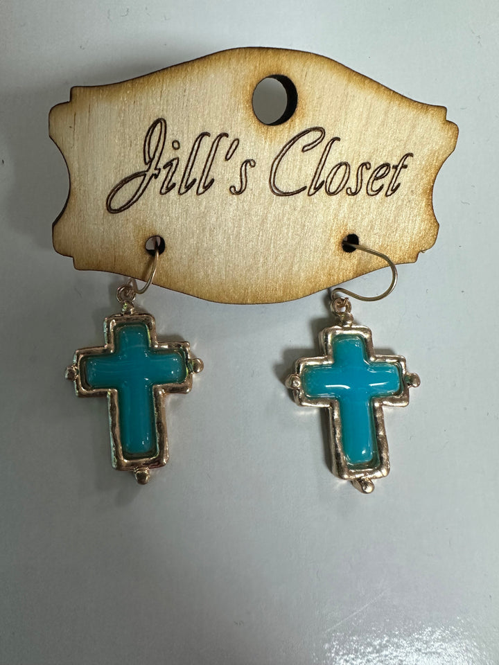 Cross Fishhook Earrings