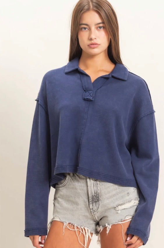 Anne’s LS Collared Top