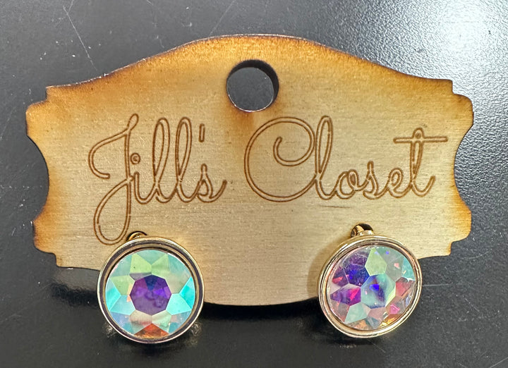 Iridescent Stud Earrings