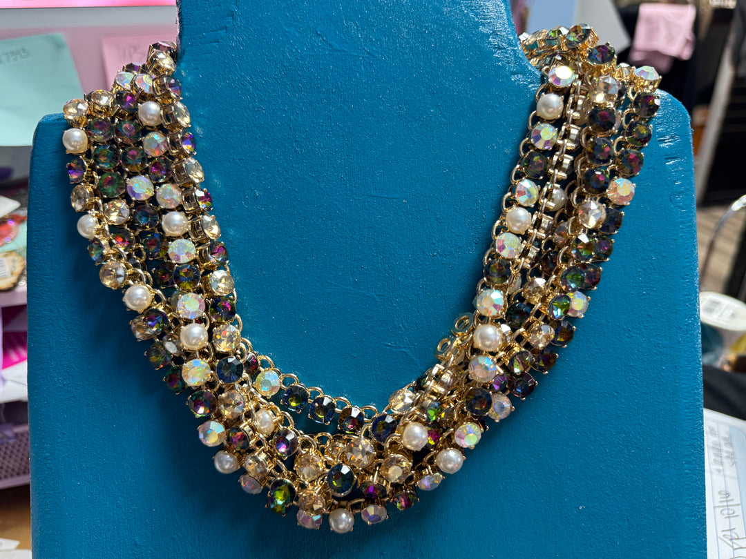 Five Strand Bling Necklace