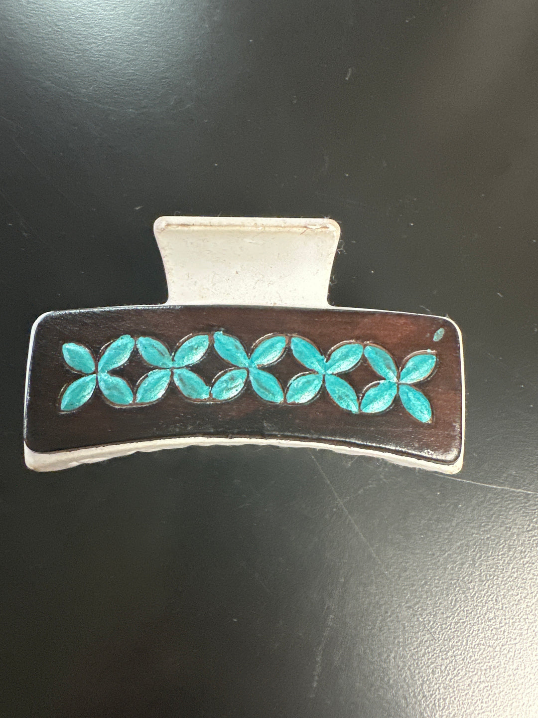 Leather hair clips