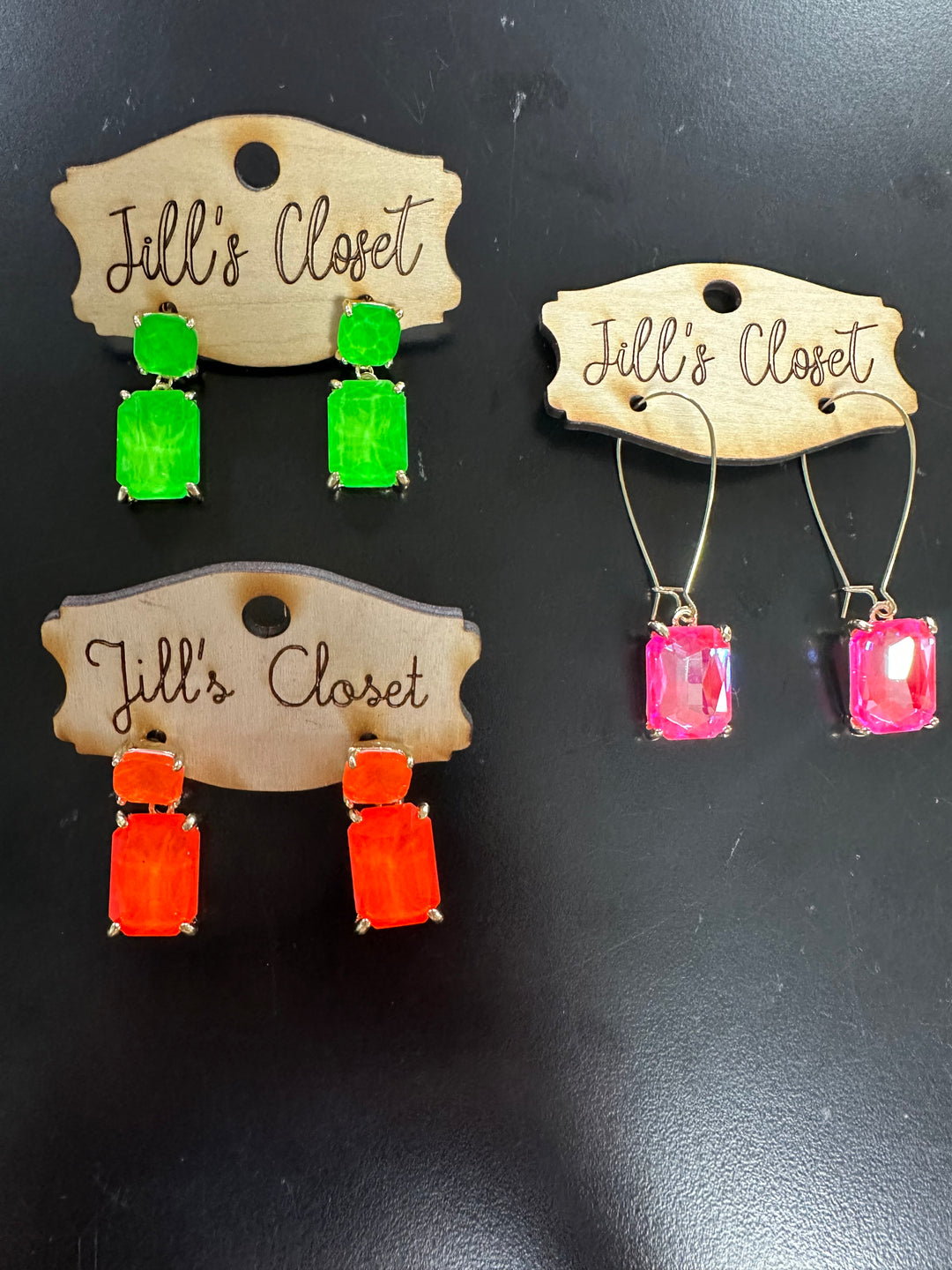 Sherbet Faceted Stone Earrings