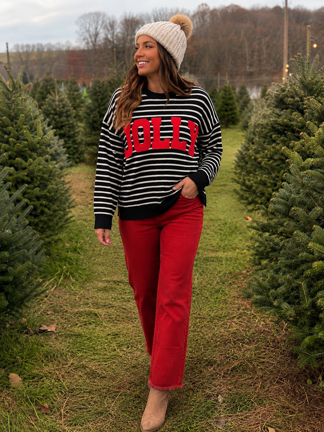 Striped MERRY Cloudy Knits