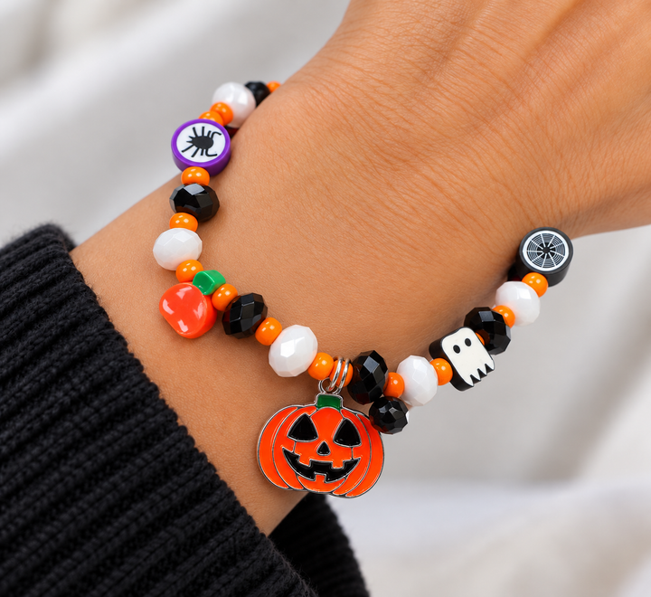 Halloween Beaded Charm Bracelets