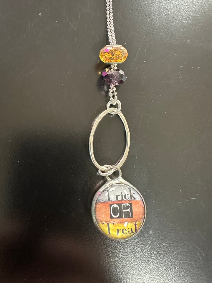 Art by Amy Halloween Ball chain Necklace