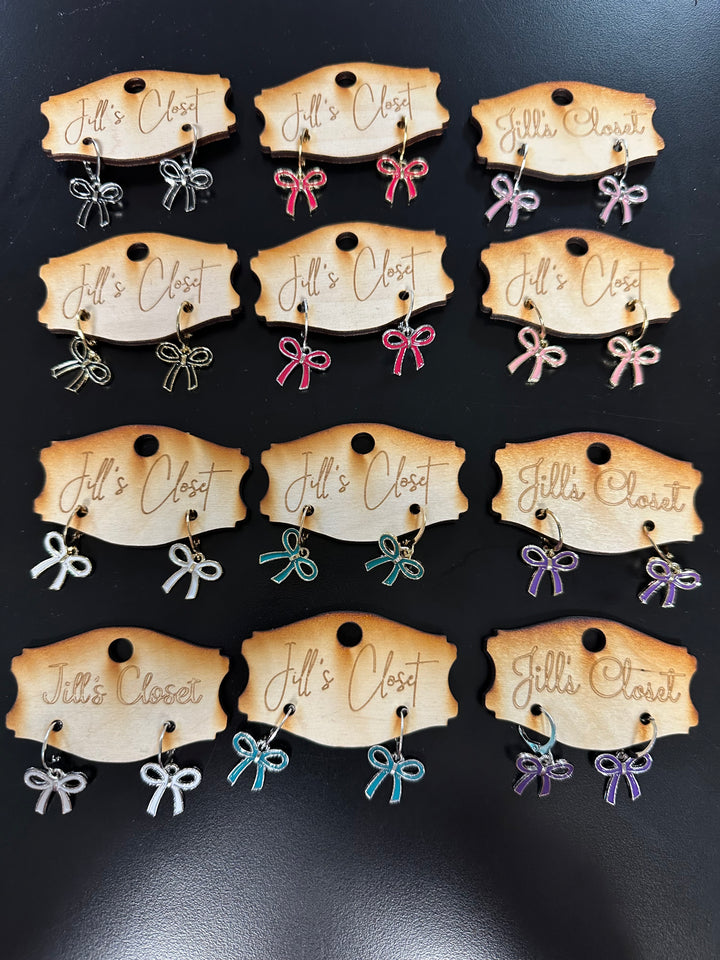 Bow Hoop Earrings
