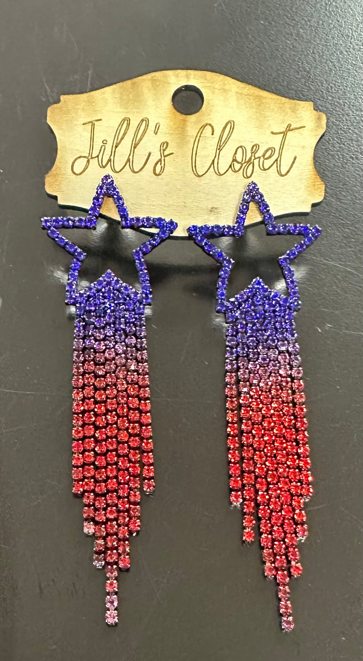 Patriotic USA Star earrings