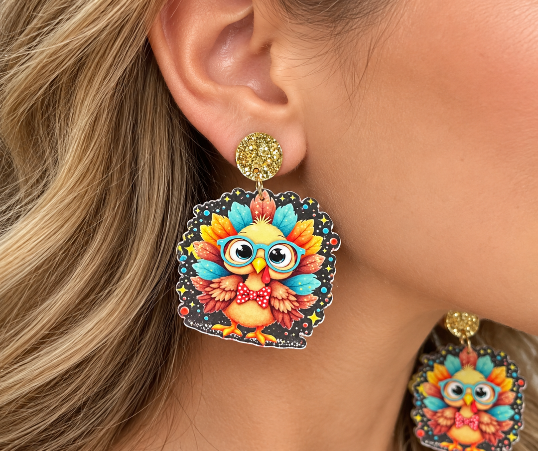 Mr Turkey Stud Earrings