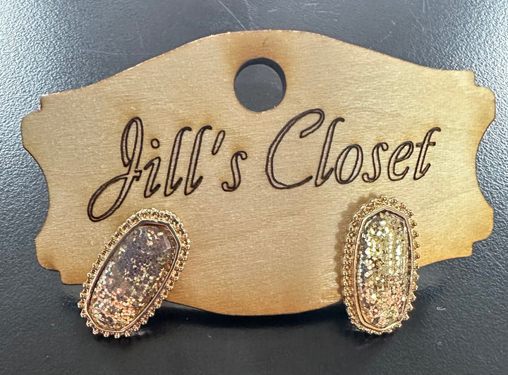 Glitter Stud Earrings