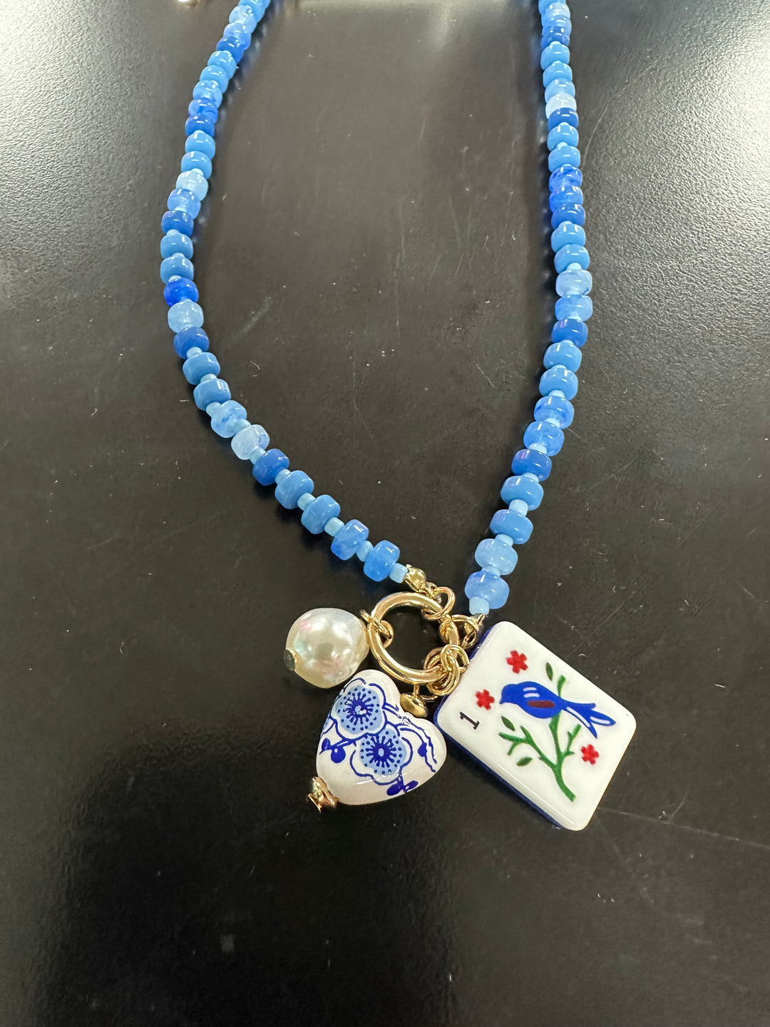 Mahjong Tile Charm Necklace