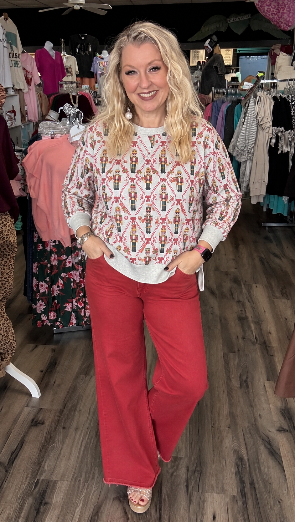 Candy Cane Nutcracker Top￼