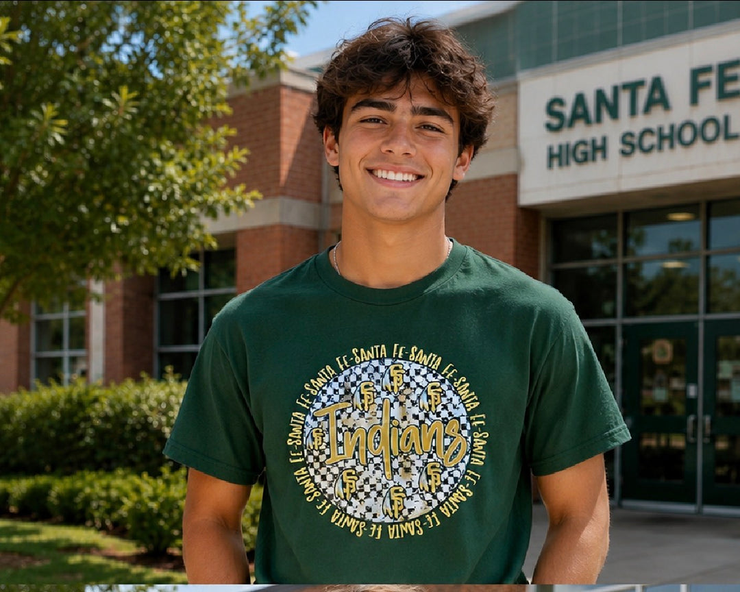 Santa Fe Indians Circle Checked T-Shirt