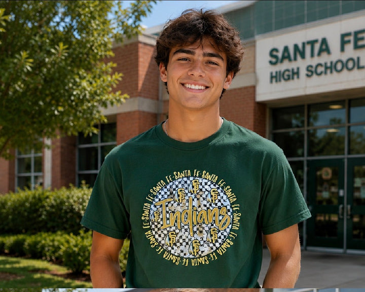 Santa Fe Indians Circle Checked T-Shirt