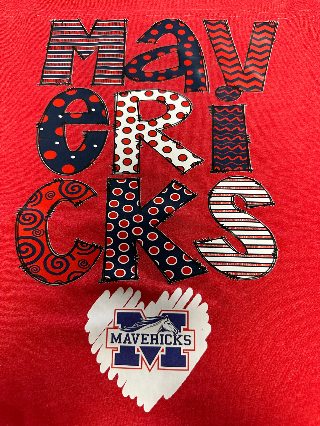 Manvel Mavericks Letters Tee