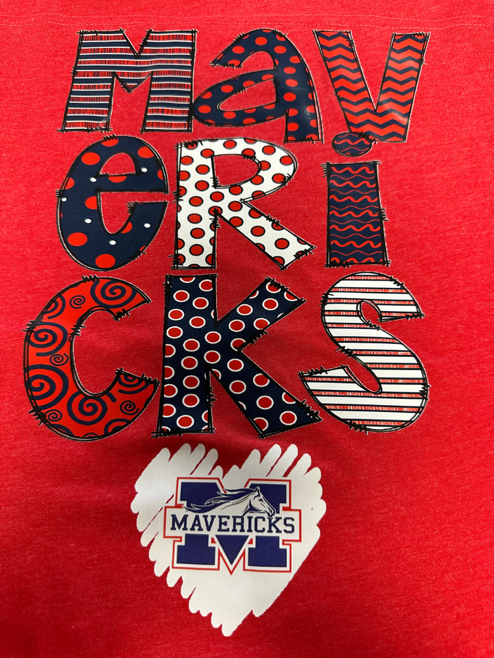 Manvel Mavericks Letters Tee