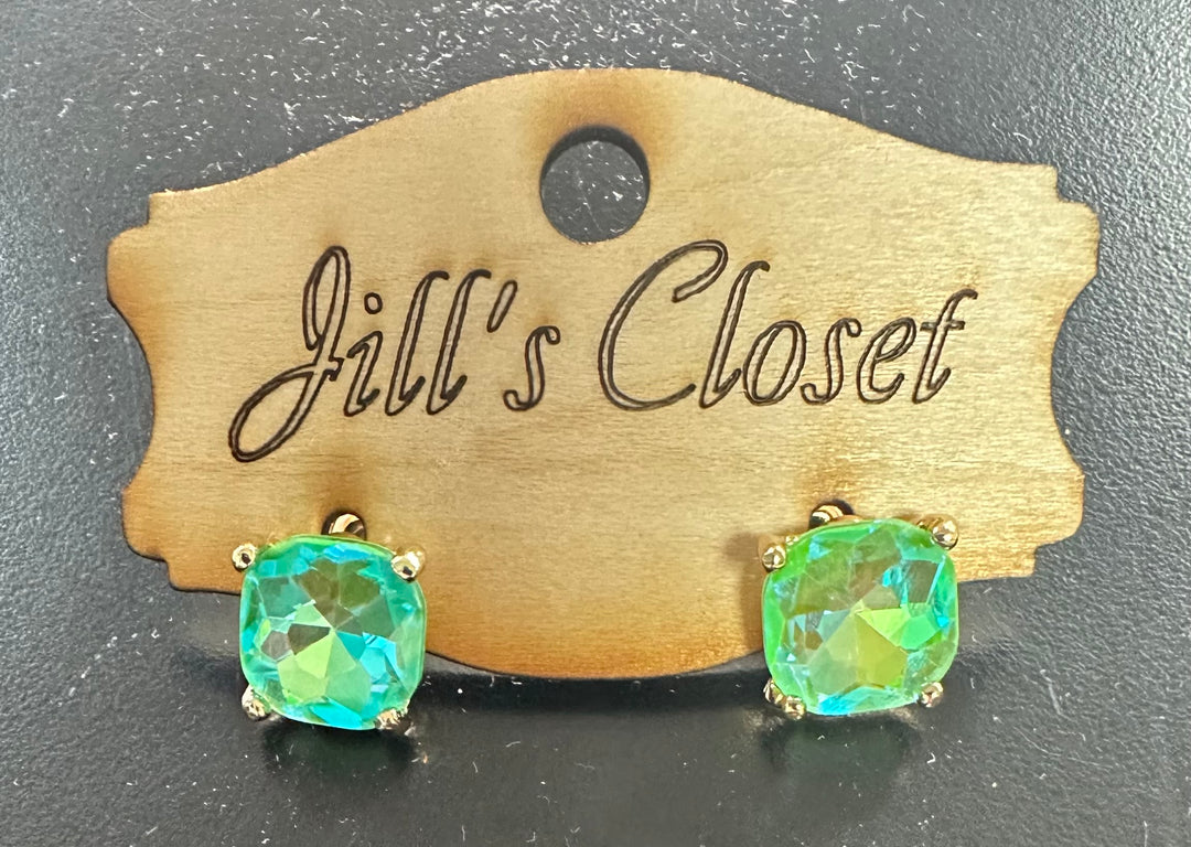 Faceted Stud Earrings