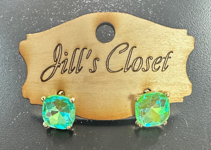 Faceted Stud Earrings