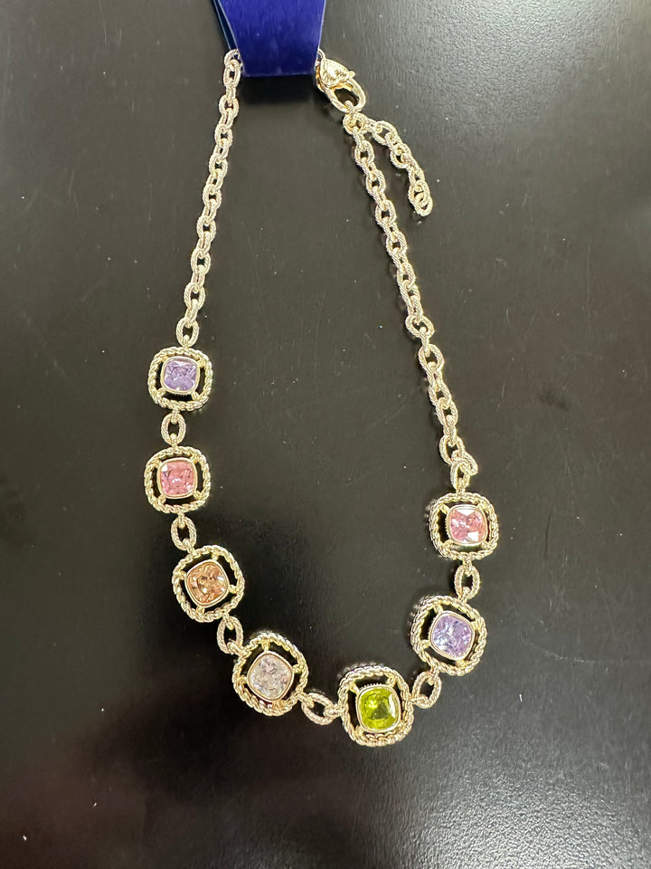 Multicolored CZ Stone Necklace