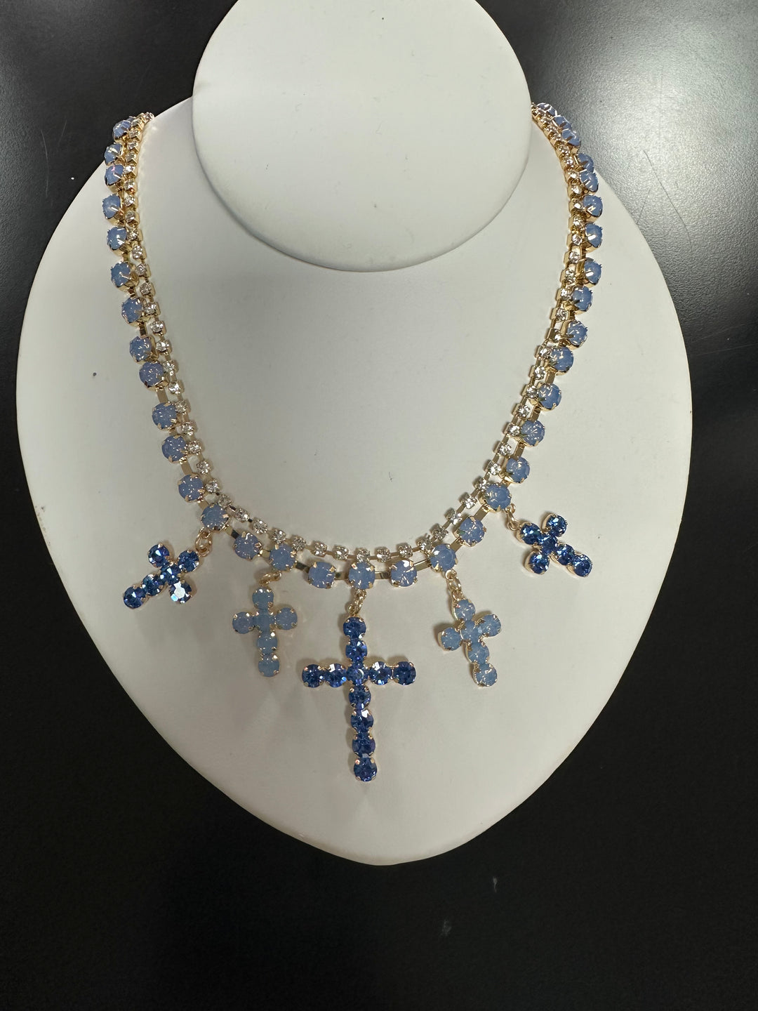 Multi-Cross Rhinestone Necklace