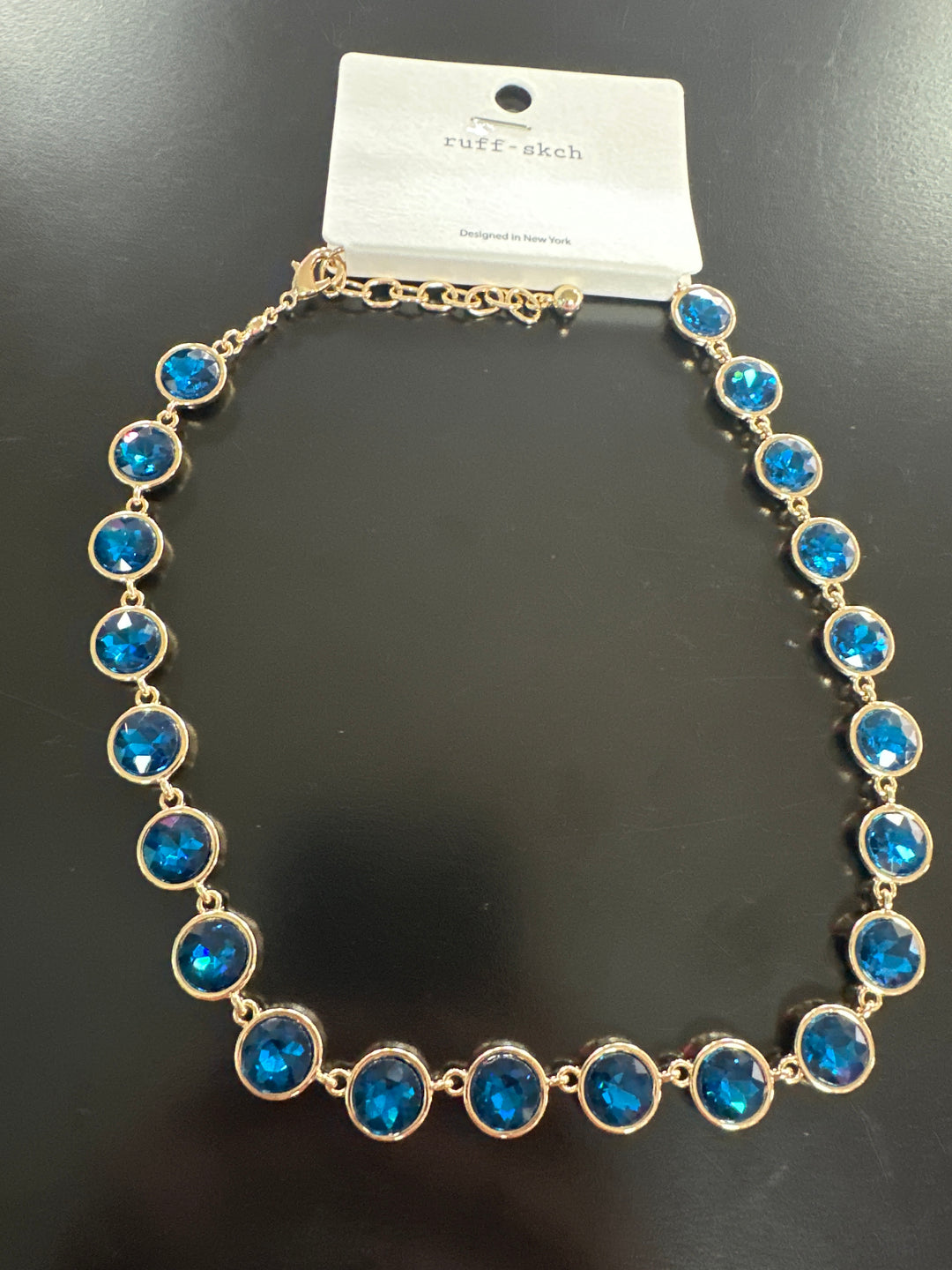 Jennifer’s Rd Faceted Stone Necklace