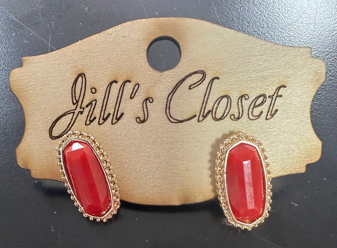Oval Stud Earrings