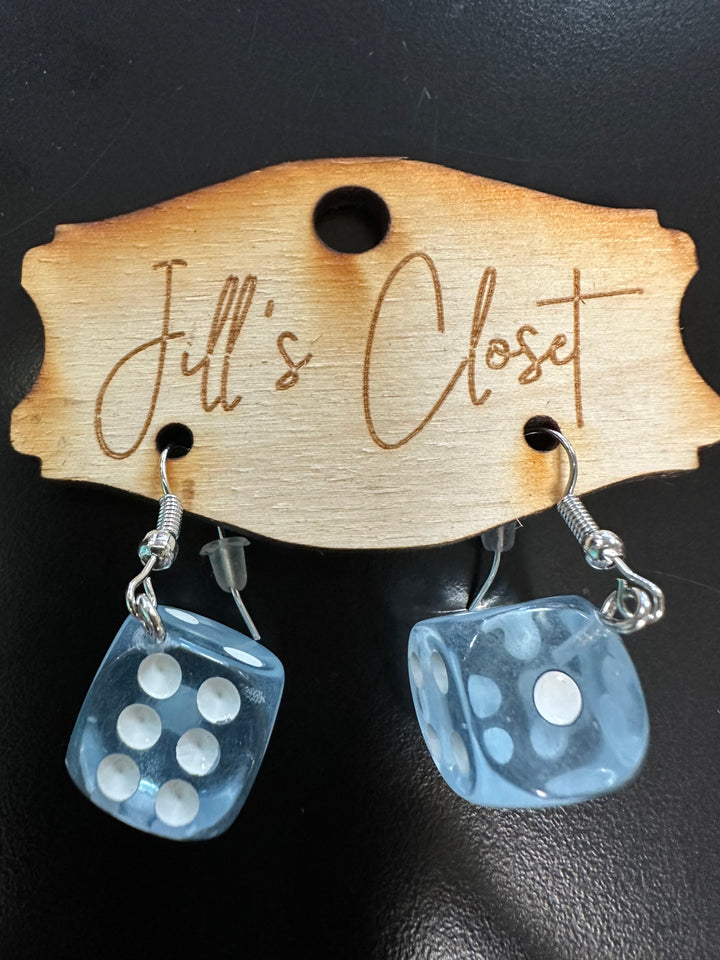 Colored Dice Earrings
