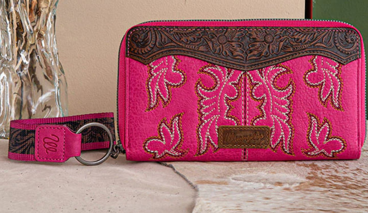 Boot Stitch Wristlet Wallet