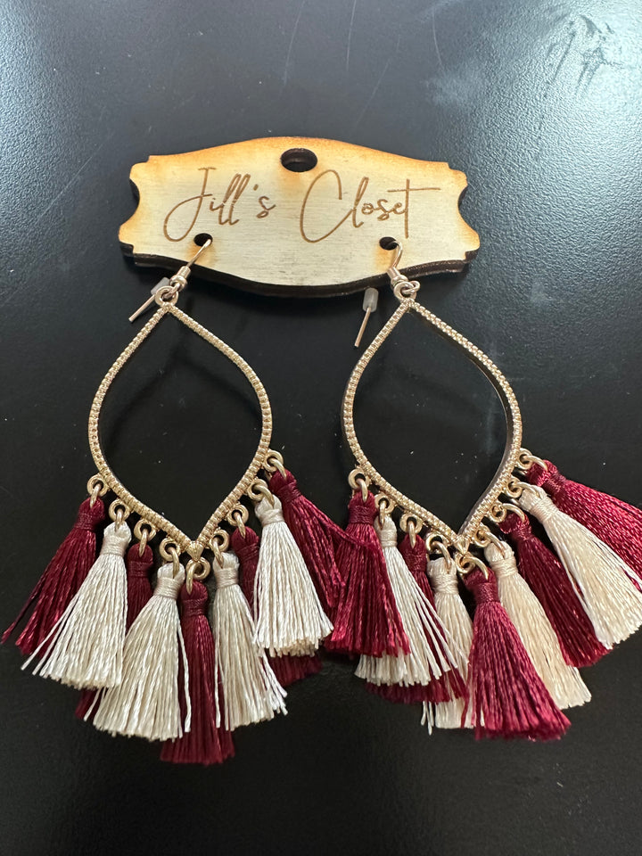 Fringed Tassel earrings.