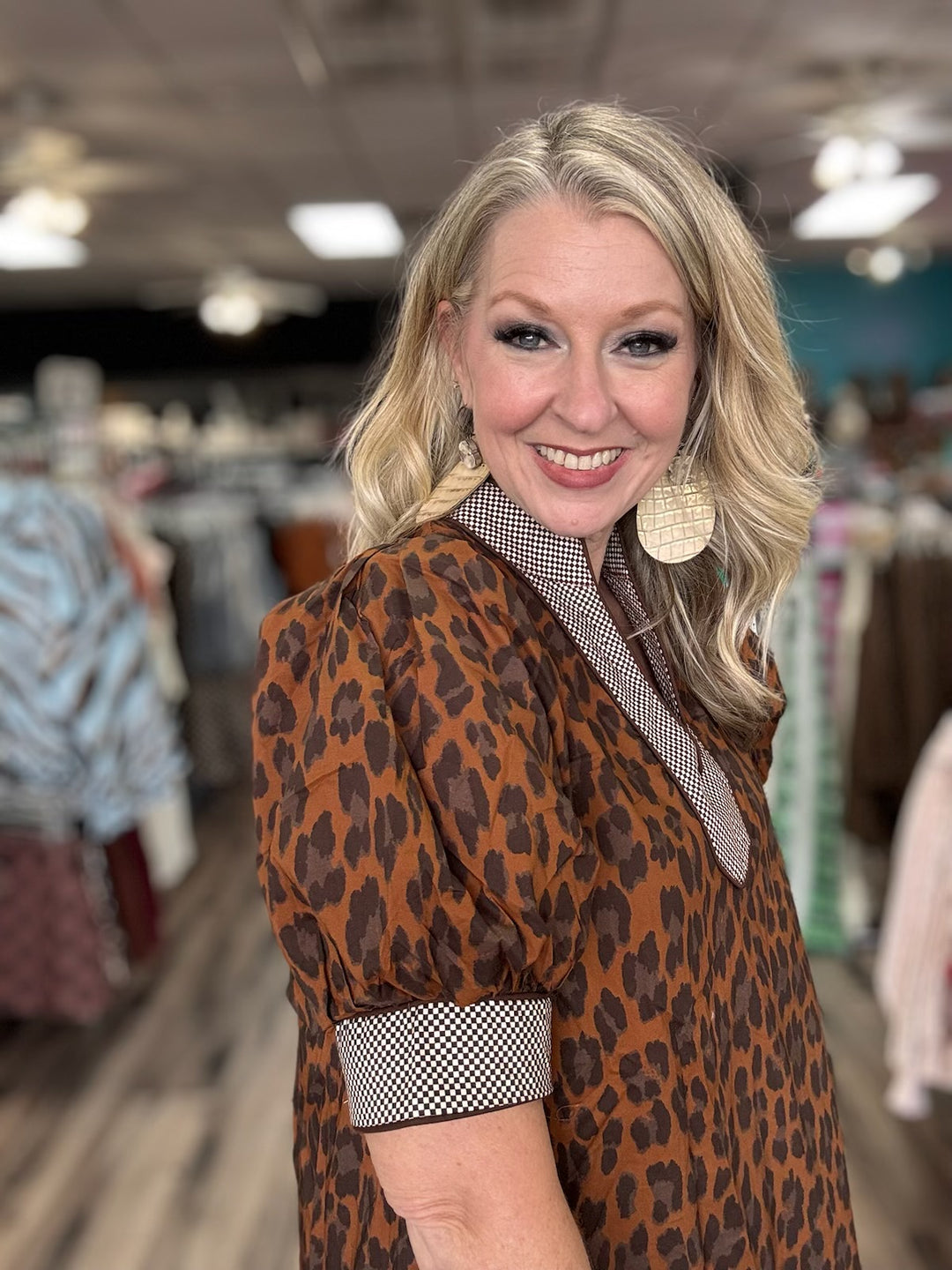 Brown Leopard Maxi Dress