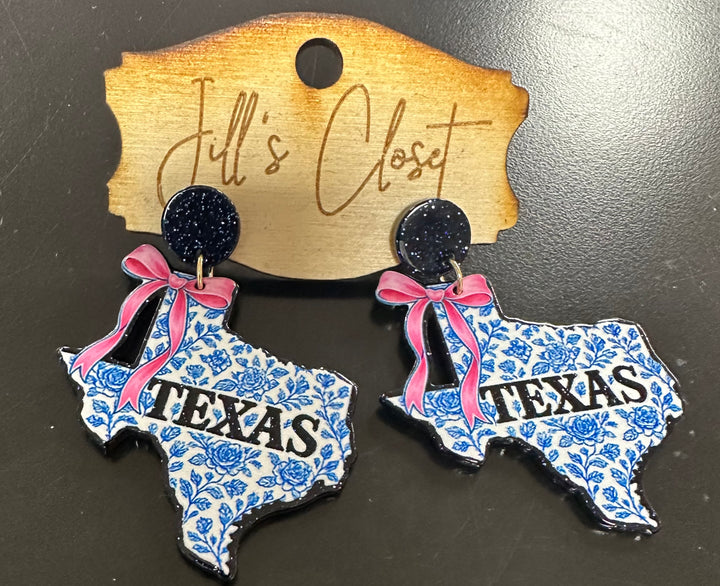 Texas Acrylic Stud Earrings
