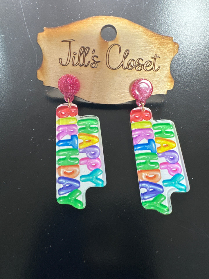 Happy Birthday Earrings