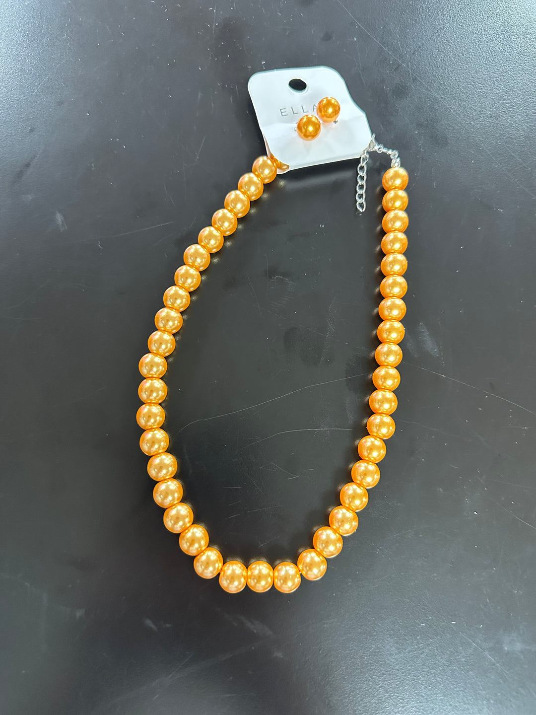 Colored Pearls Necklace & Earrings set