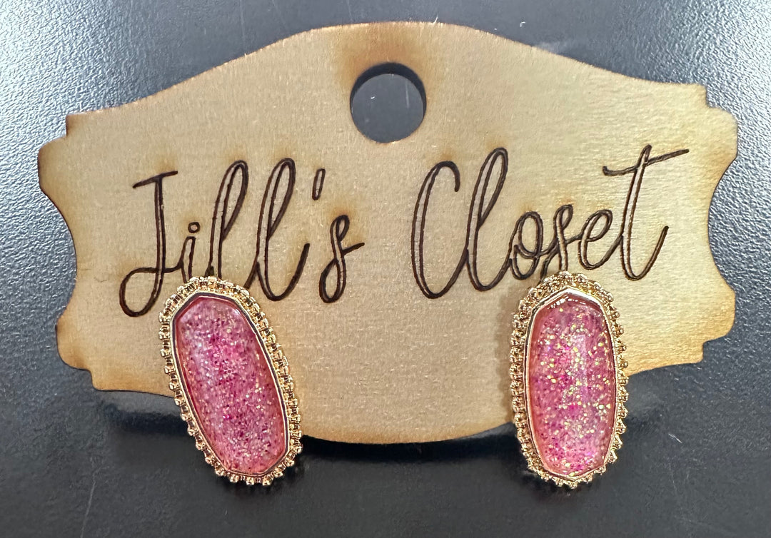 Glitter Stud Earrings