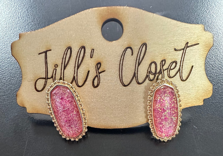Glitter Stud Earrings
